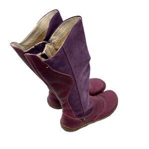 El Naturalista Suede Tall Leather Boots